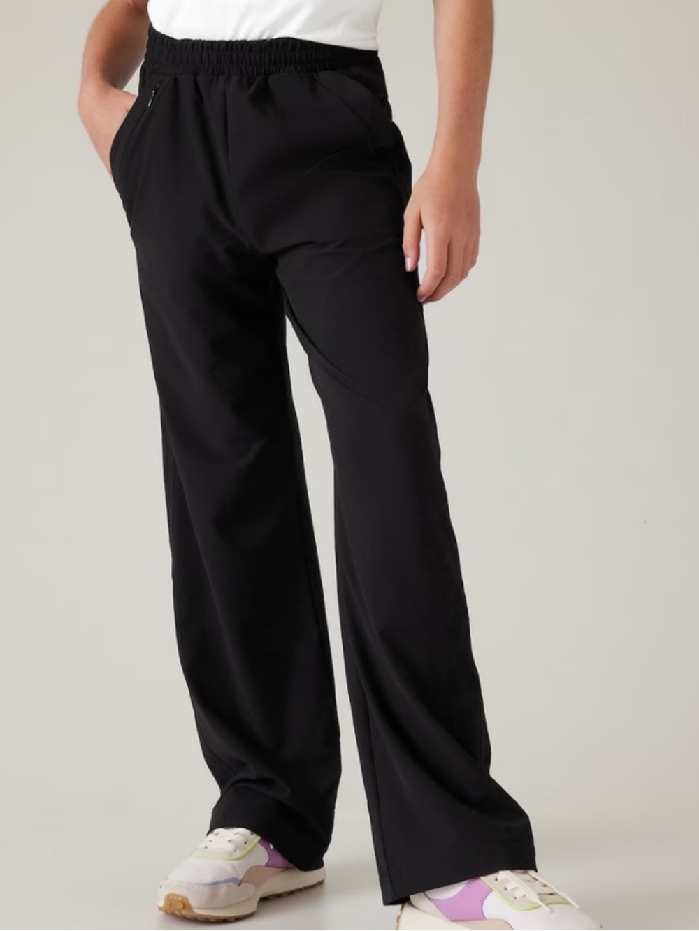 Athleta Girl Good Days Track Pants in Black Size XXL/16